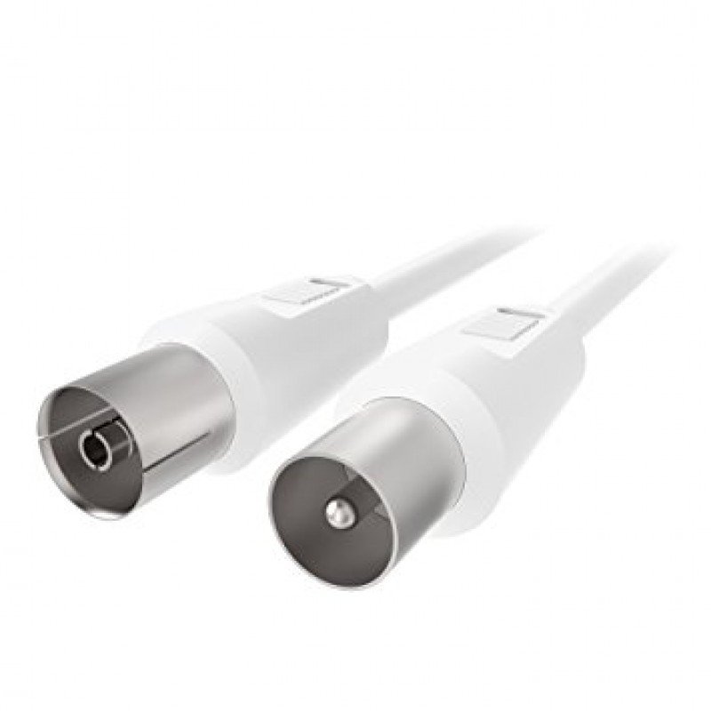 ANTENA TV COAXIAL CABLE M/F WHITE 5m ΟΜΟΑΞΩΝΙΚΟ ΚΑΛΩΔΙΟ ΚΕΡΑΙΑΣ ΛΕΥΚΟ CV602-5WH