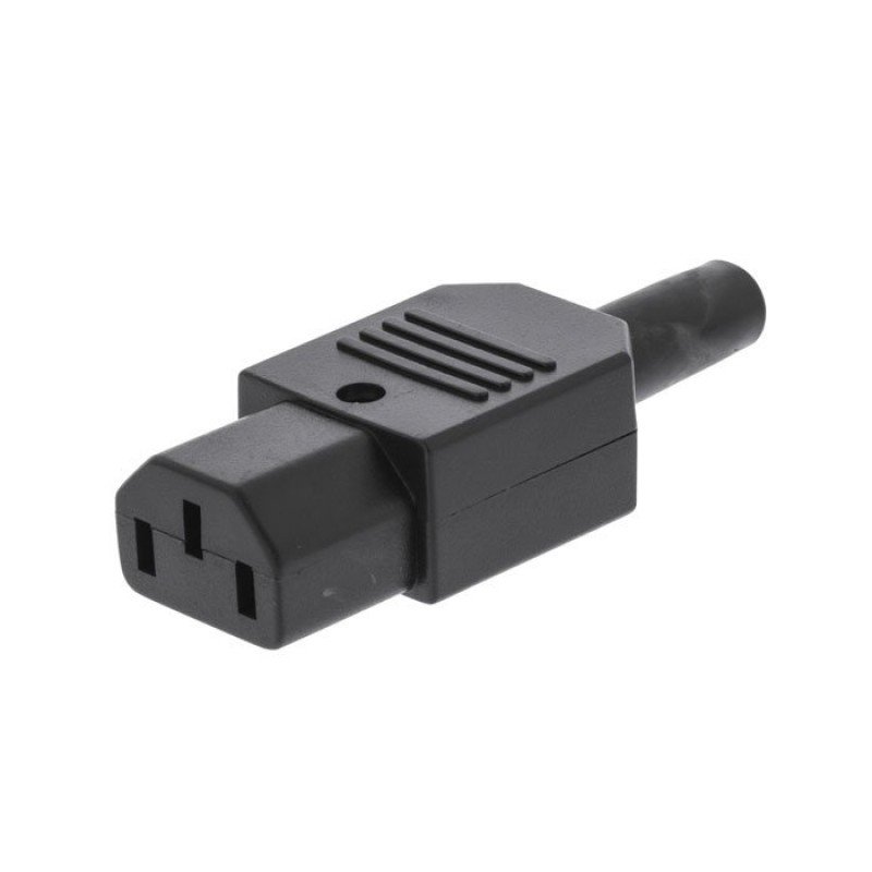 Power Plug Ups Adaptor Female Black IEC-320-C13 Τελικό Βύσμα Τροφοδοσίας Θηλυκό Μαύρο Φις Valueline VLEP 11805B