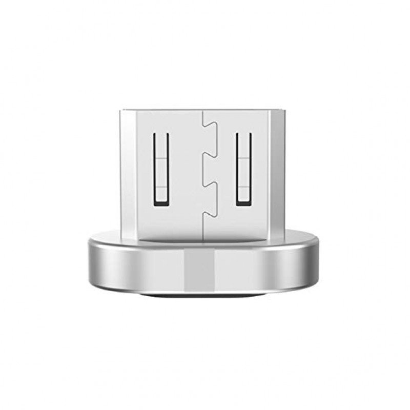 PT-551 MAGNETIC POWER ADAPTER MICRO USB SILVER ΜΑΓΝΗΤΙΚΟΣ ΑΝΤΑΠΤΟΡΑΣ ΦΟΡΤΙΣΗΣ QR-007