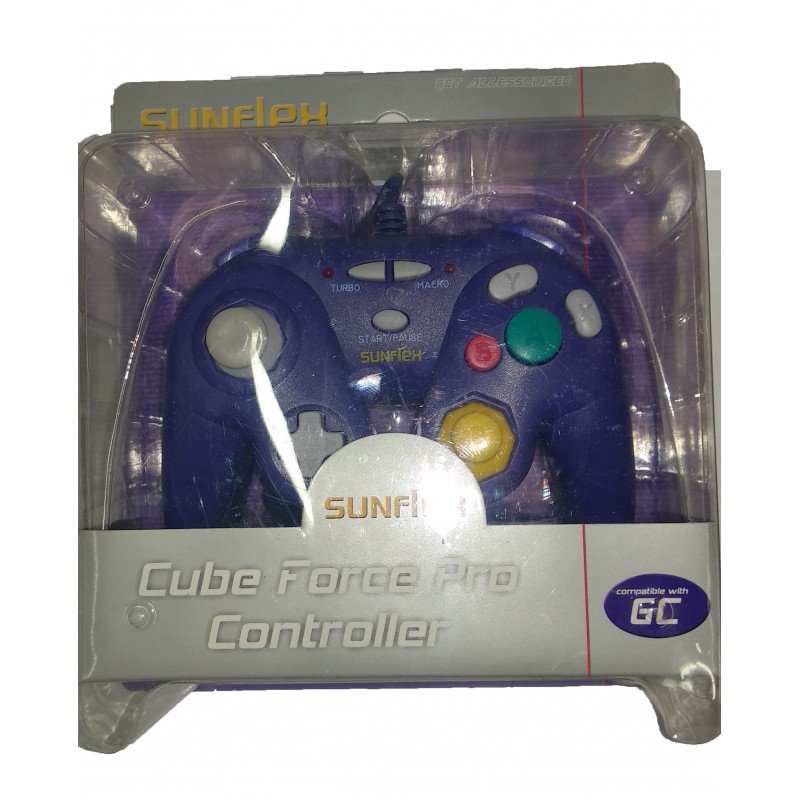 SUNFLEX JOYPAD WIRED CONTROLLER PURPLE GAMECUBE ΧΕΙΡΙΣΤΗΡΙΟ ΕΝΣΥΡΜΑΤΟ ΜΩΒ (GC)