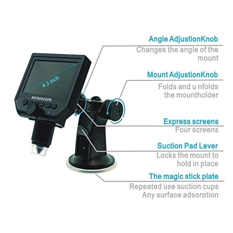 Microscope Digital Magnifier 1-600Χ 3.6 Mp Portable Hd Lcd 4.3 Best BST-G600 Μικροσκόπιο Μεγενθυτικός Φακός