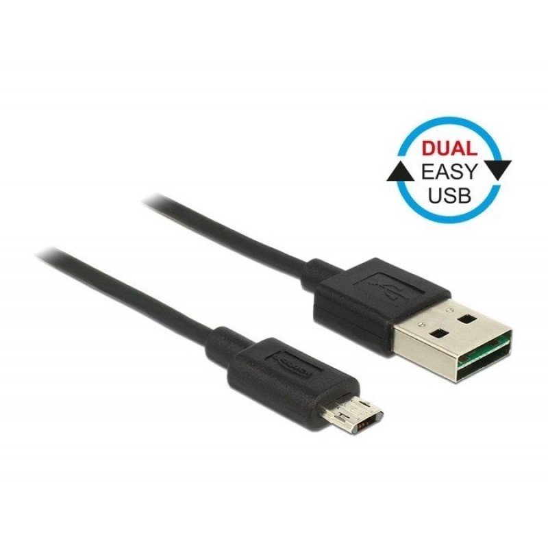 USB A 2.0 Male To Micro USB B Male Cable 3m Double Dual Easy CAB-U063 Καλώδιο Φόρτισης