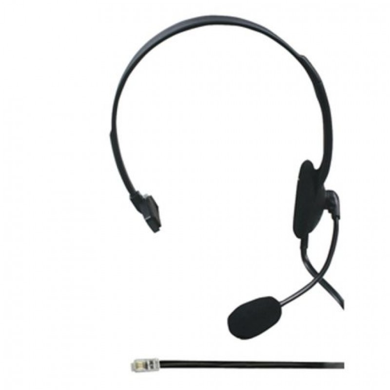 KONIG CMP-HEADSET 28 MULTIMEDIA MONO TELEPHONE RJ9 BLACK ΑΚΟΥΣΤΙΚΟ & ΜΙΚΡΟΦΩΝΟ ΤΗΛΕΦΩΝΟΥ ΜΑΥΡΟ