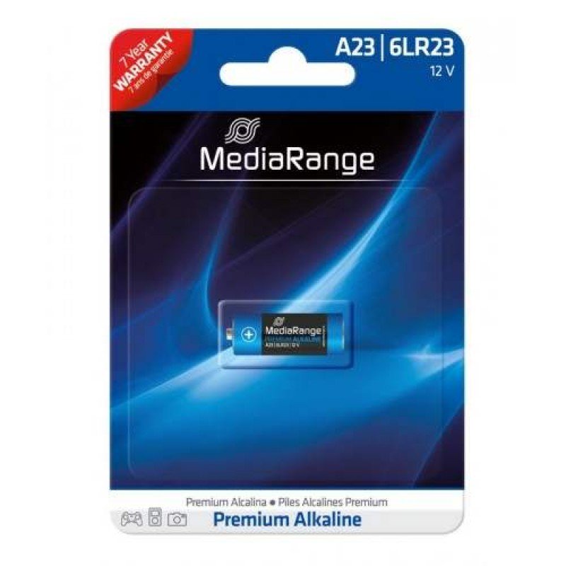 Αλκαλική Μπαταρία Battery A23 6LR23 Premium Alkaline 12V Pack 1 Mediarange  MRBAT114