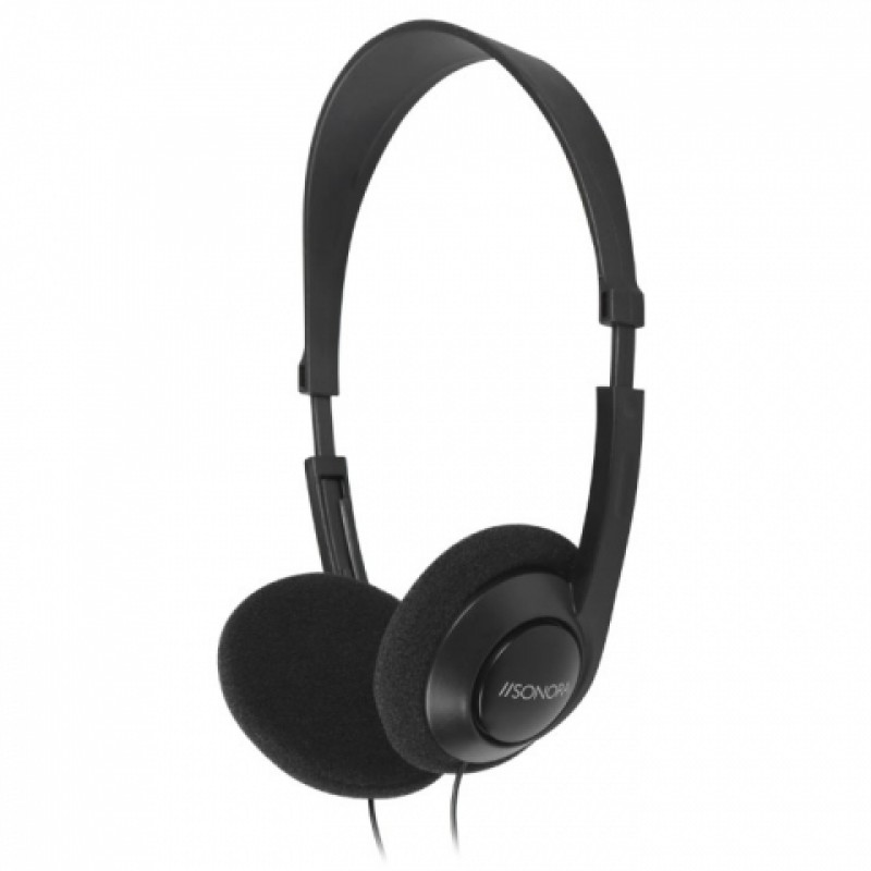 SONORA HPTV-100 HEADSET MULTIMEDIA JACK 3.5 BLACK HEADPHONES 6m ΑΚΟΥΣΤΙΚΑ ΜΑΥΡΑ  (TV-PC-MAC)