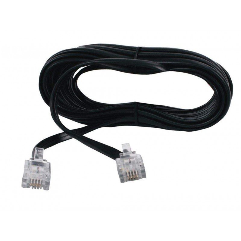 TELEPHONE CABLE RJ11 5m BLACK ΚΑΛΩΔΙΟ ΤΗΛΕΦΩΝΟΥ TEL-0012B