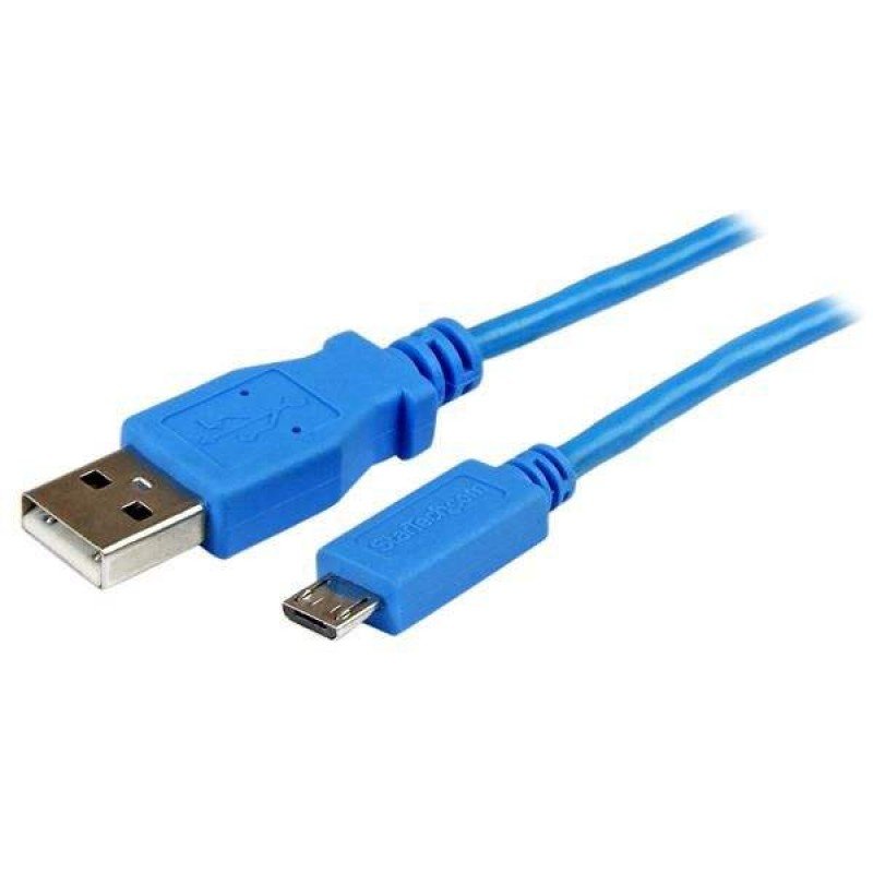 USB 2.0 CABLE MALE TO USB MALE MICRO B 1m BLUE OMEGA OUCBL