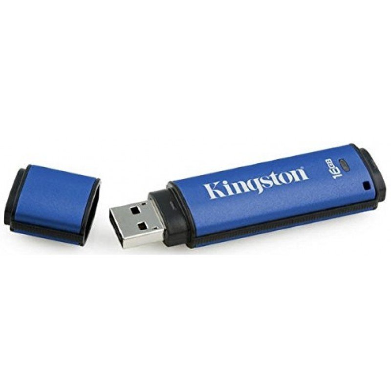 16Gb USB 3.0 VAULT PRIVACY ANTI VIRUS STICK BLUE KINGSTON DTVP30AV/16GB