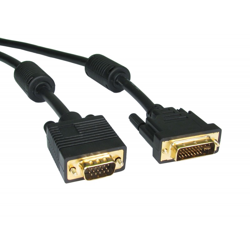 DVI MALE TO VGA MALE CABLE 1.8m CABLE-195 BCL1502