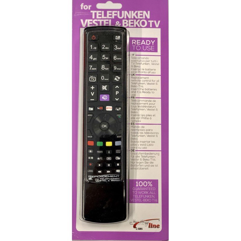 Τηλεχειριστήριο Τηλεόρασης Jolly Line Telefunken - Beko - Vestel TV Remote Control