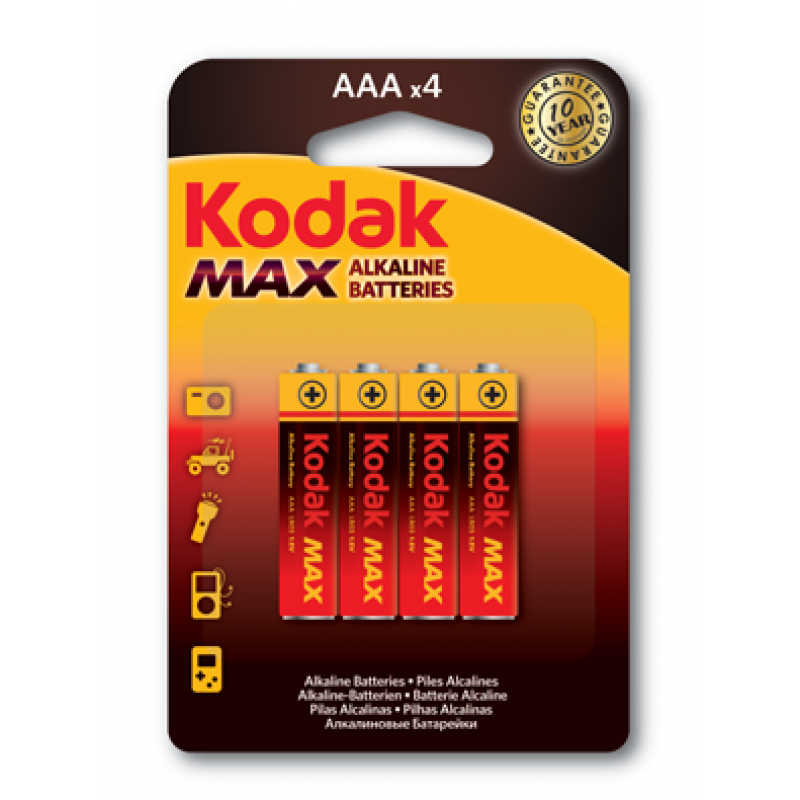 KODAK BATTERIES MIGNON AAA PHOTOLIFE MAX ALKALINE 4 PACK BATTERY 1.5 V LR03 K3A-4 ΜΠΑΤΑΡΙΕΣ ΑΛΚΑΛΙΚΕΣ