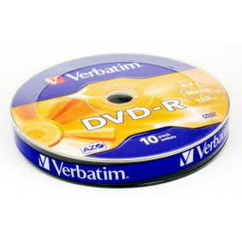 DVD-R VERBATIM 4.7 Gb 16X ΚΕΝΑ ΕΓΓΡΑΨΙΜΑ DVDR SPINDLE [PACK 10] 43729