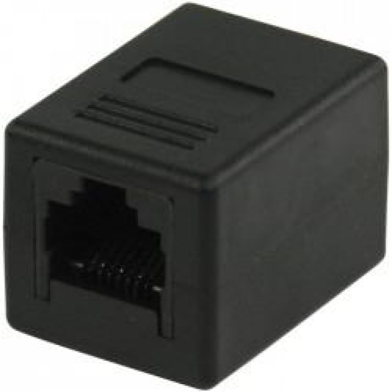 VALUELINE VLCP89010B UTP CAT 6 CABLE CONNECTOR COUPLER FEMALE-FEMALE RJ45 BLACK ΜΟΥΦΑ ΔΙΚΤΥΟΥ ΜΑΥΡΗ