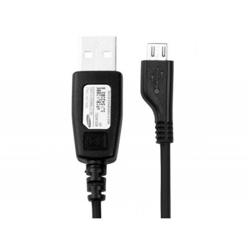 SAMSUNG APCBU10BBE BLACK  USB A 2.0 CABLE TO MICRO USB CHARGER/DATA 0.8m SAMSUNG SMARTPHONE ORIGINAL