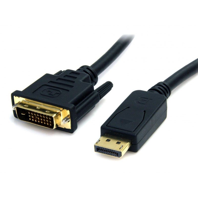 POWERTECH CAB-DVI006 DVI-D 24+1 MALE TO DISPLAY PORT MALE 20p GOLD 1m