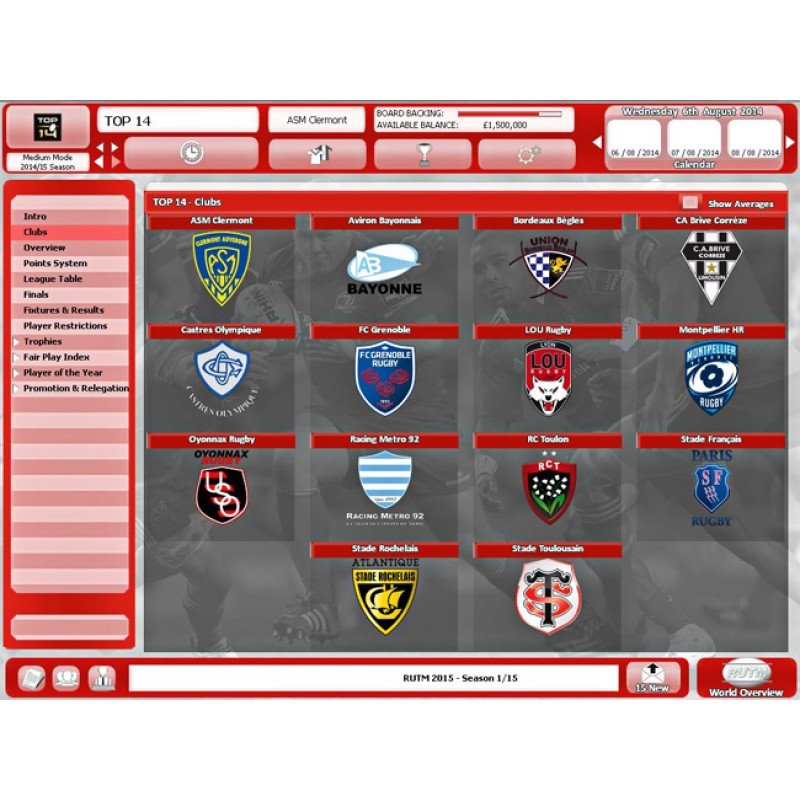 RUGBY LEAGUE TEAM MANAGER 2015 (PC)