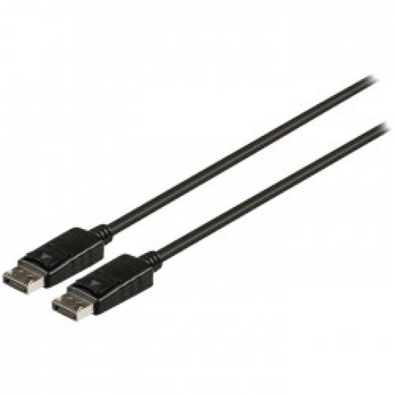 VALUELINE VLCP 37010B 2.00 DISPLAY PORT 1.2 MALE 20p TO DISPLAY PORT 1.2 MALE 20p CABLE 2m BLACK