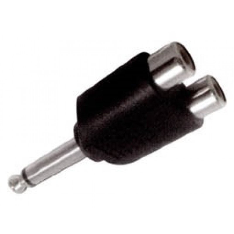 ADAPTOR 6.3 JACK ΜΟΝΟ MALE TO 2 X RCA ΜΟΝΟ FEMALE EA2081