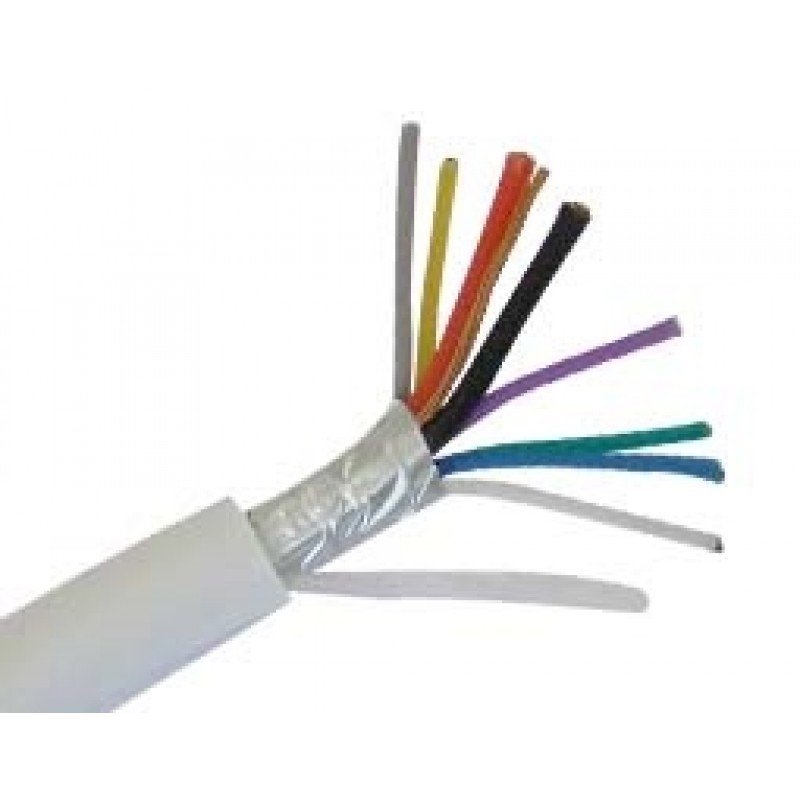 ALARM CABLE WHITE 100m 6 X 0.22 mm & 2 X 0.50mm ΚΑΛΩΔΙΟ ΣΥΝΑΓΕΡΜΟΥ & ΡΕΥΜΑΤΟΣ ΜΕ ΦΥΛΛΟ ΑΛΟΥΜΙΝΙΟΥ ΛΕΥΚΟ