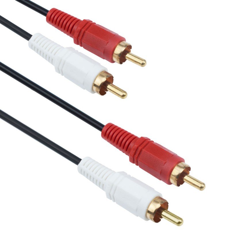 RCA 2 X Male To Male 3m Audio Sound Cable Gold Καλώδιο Ήχου Στερεοφωνικό Επίχρυσο 18024 R312