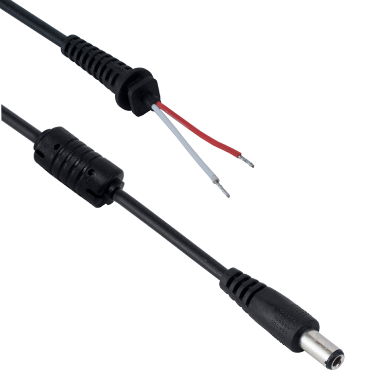 POWER CABLE CHARGER DC 5.5mm X 2.5mm BLACK 1m ΚΑΛΩΔΙΟ ΤΡΟΦΟΔΟTIKOY 18202