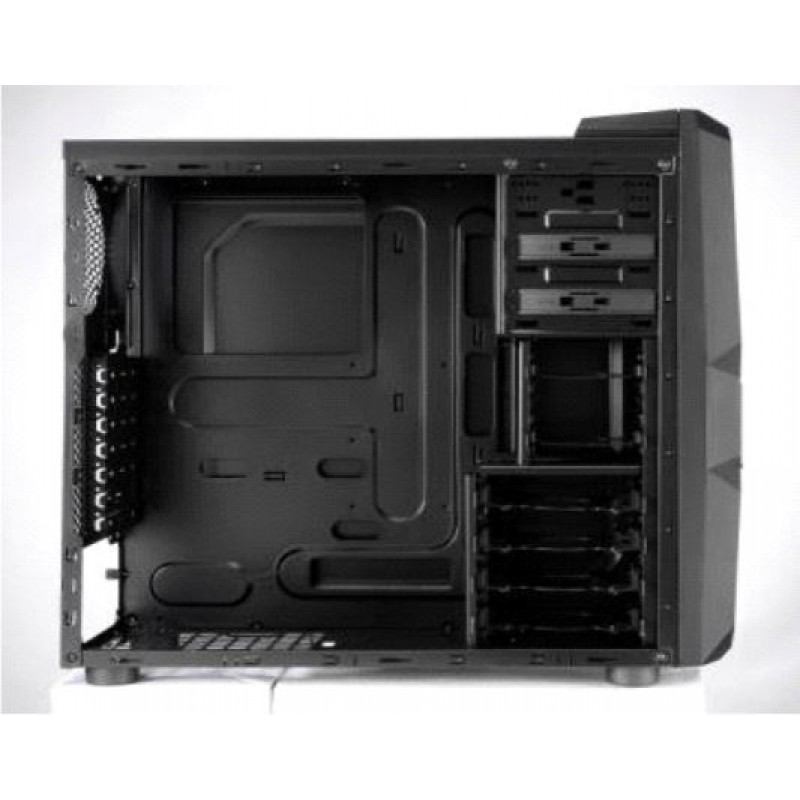 POWERTECH CP-626-BL CASE MIDI TOWER ATX GAMING BLACK & LED BLUE USB 3.0 ΚΟΥΤΙ ΥΠΟΛΟΓΙΣΤΗ ΜΑΥΡΟ & ΜΠΛΕ ΛΑΜΠΑ (PC)