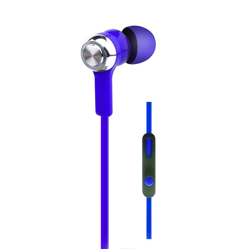 OVLENG IP180-BL EARPHONES MULTIMEDIA HEADPHONES BLUE WITH VOLUME CONTROL & MICROPHONE ΑΚΟΥΣΤΙΚΑ ΕΝΣΥΡΜΑΤΑ ΜΠΛΕ