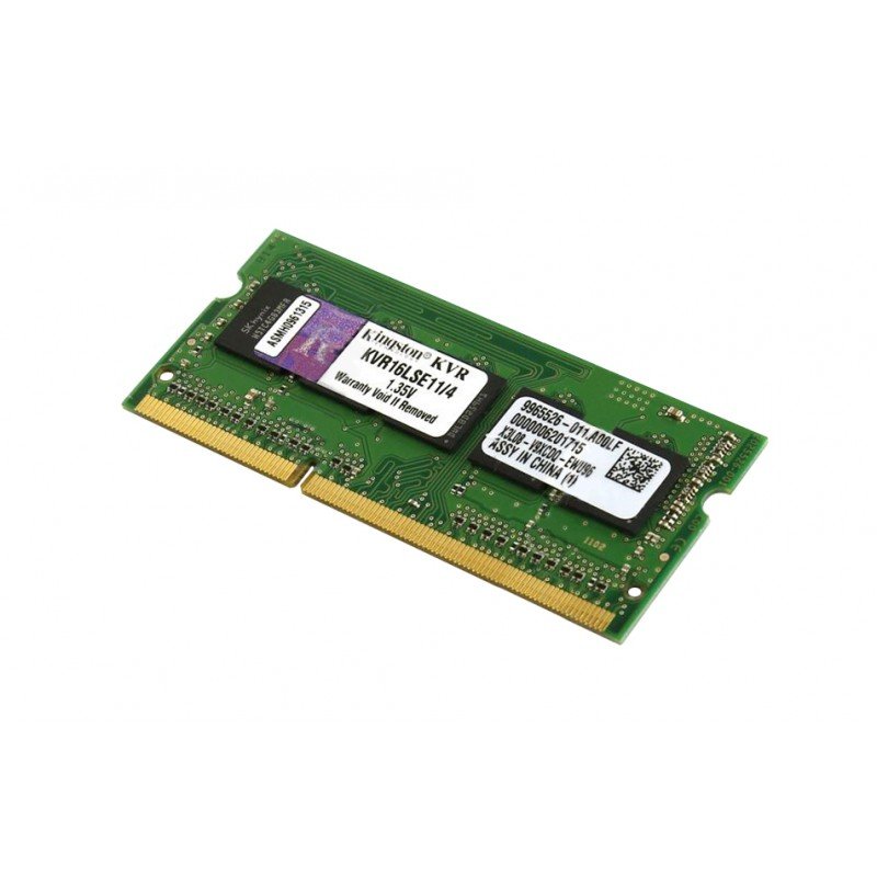 4Gb Memory Ram Sodim DDR3 1600Mhz Kingston 1.35V CL11 KVR16LSE11/4 Μνήμη Server KVR16LN11/4