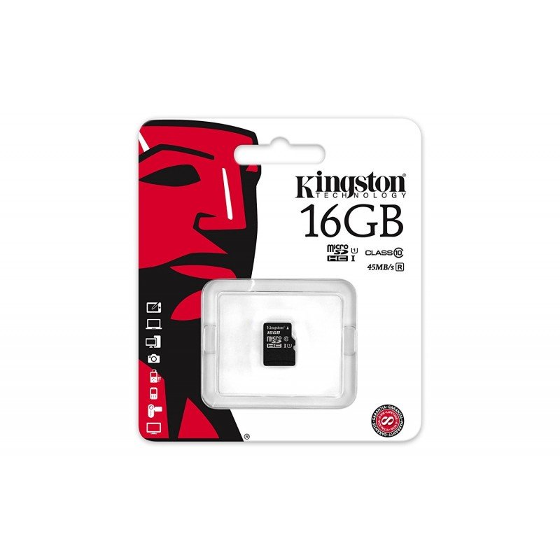 16GB MEMORY MICRO SD UHS-1 SDHC CARD CLASS 10 KINGSTON SDC10G2/16GBSP ΜΝΗΜΗ