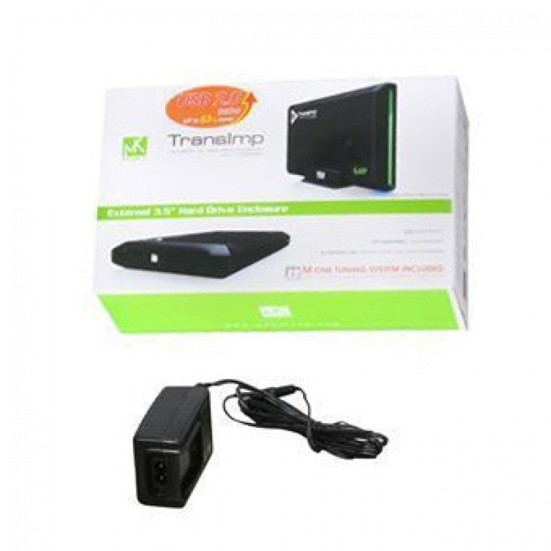 USB 2.0 EXTERNAL ENCLOSURE 3.5 HDD SATA TRANSIMP TIP-330U2-BK BLACK