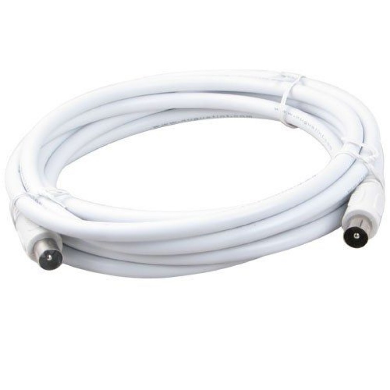 ANTENA TV COAXIAL CABLE M/M WHITE 10m ΟΜΟΑΞΩΝΙΚΟ ΚΑΛΩΔΙΟ ΚΕΡΑΙΑΣ ΛΕΥΚΟ CK30301 68153