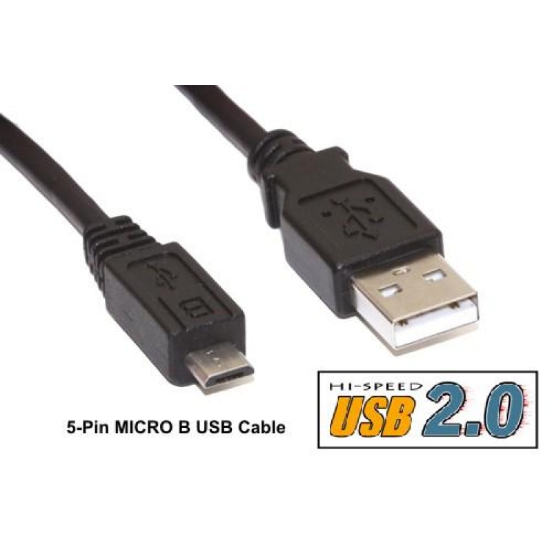 OEM USB A 2.0 CABLE MALE TO MICRO USB B MALE CABLE BLACK 3m HIGH SPEED FAST CHARGING 14213