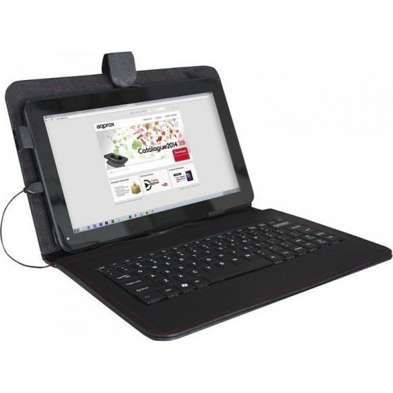 APPROX AP-PCK05 KEYBOARD GREEK & CARRY CASE BLACK TABLET 9.7-10.1 ΠΛΗΚΤΡΟΛΟΓΙΟ ΒΑΣΗ & ΔΕΡΜΑΤΙΝΗ ΘΗΚΗ