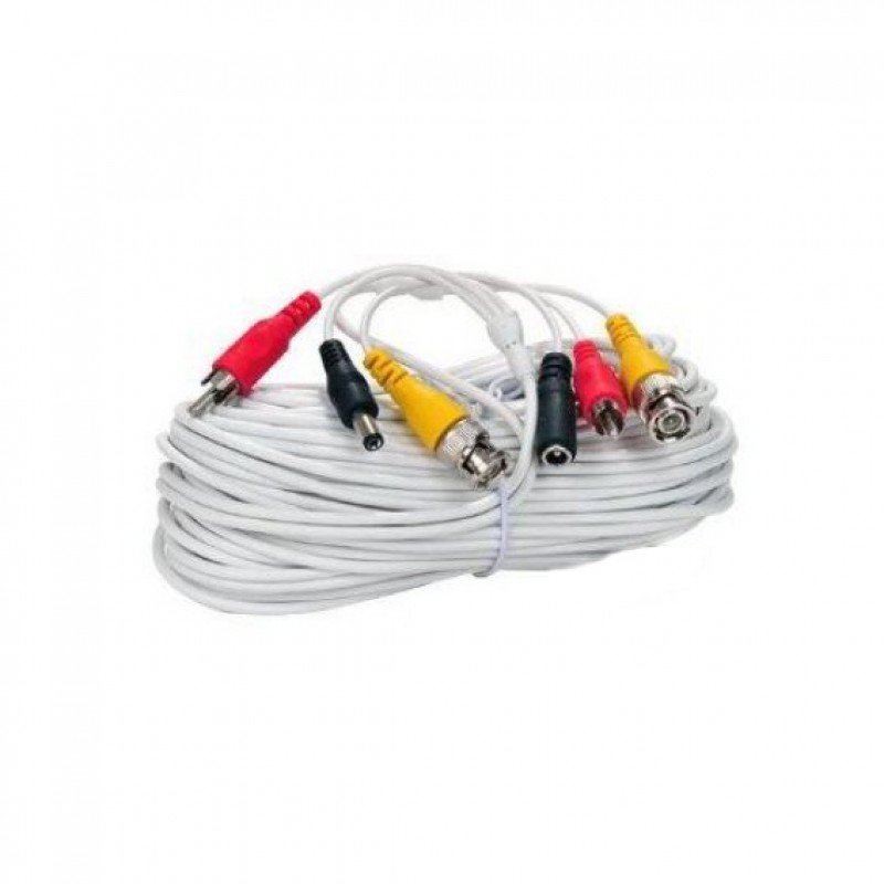 VC30 CCTV WHITE CABLE BNC-POWER-SOUND 30m ΚΑΛΩΔΙΟ ΚΑΜΕΡΑΣ ΜΕ ΒΥΣΜΑΤΑ ΕΙΚΟΝΑΣ-ΤΡΟΦΟΔΟΣΙΑΣ & ΗΧΟΥ 18088