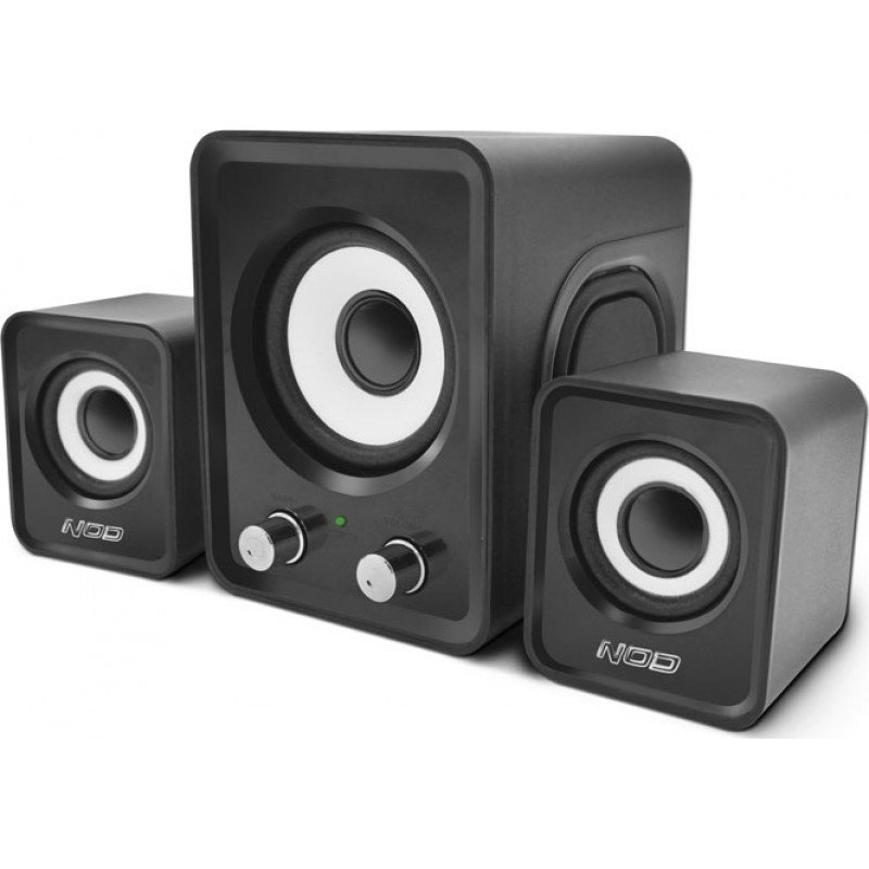 NOD Base.2.One 2.1 Speakers 2 X 3 Watt & 1 X 5 Watt RMS Jack & USB Black Ηχεία Μαύρα