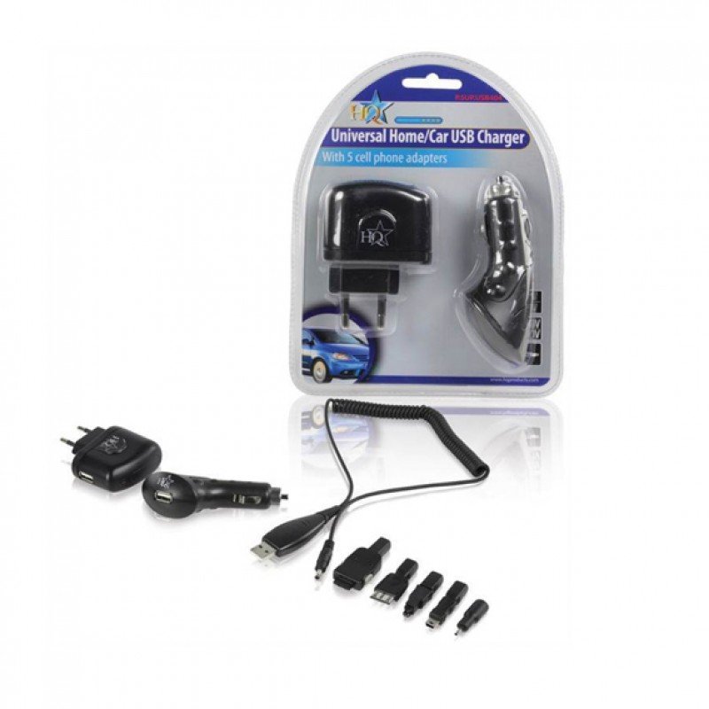 ADAPTER CHARGER 220v TO USB & CAR TO USB 5,0v 1,0Α UNIVERSAL ΦΟΡΤΙΣΤΗΣ ΠΡΙΖΑΣ & ΑΥΤΟΚΙΝΗΤΟΥ HQ P.SUP.USB404