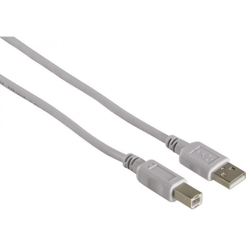 USB A 2.0 PRINTER CABLE A/B MALE/MALE 5m WHITE CAB-U078