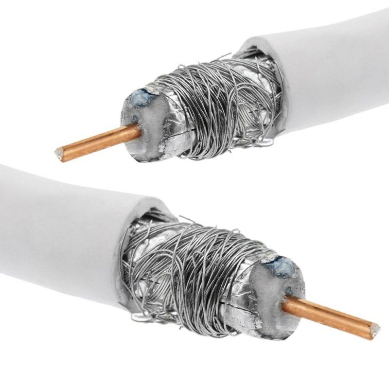 Καλώδιο Κεραίας Ομοαξωνικό Χαλκός Antena TV Coaxial Cable 75Ohm White 100m Biokal 0578