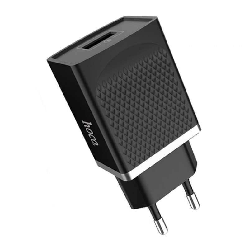 Τροφοδοτικό Πρίζας Power Charger AC 3.6-12V 1.5-3Am Travel Charger Black 18W Hoco C42A