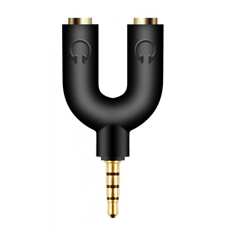 Jack 3.5 Male Stereo To 2 X Jack 3.5 Female Splitter Adaptor Gold CAB-J040