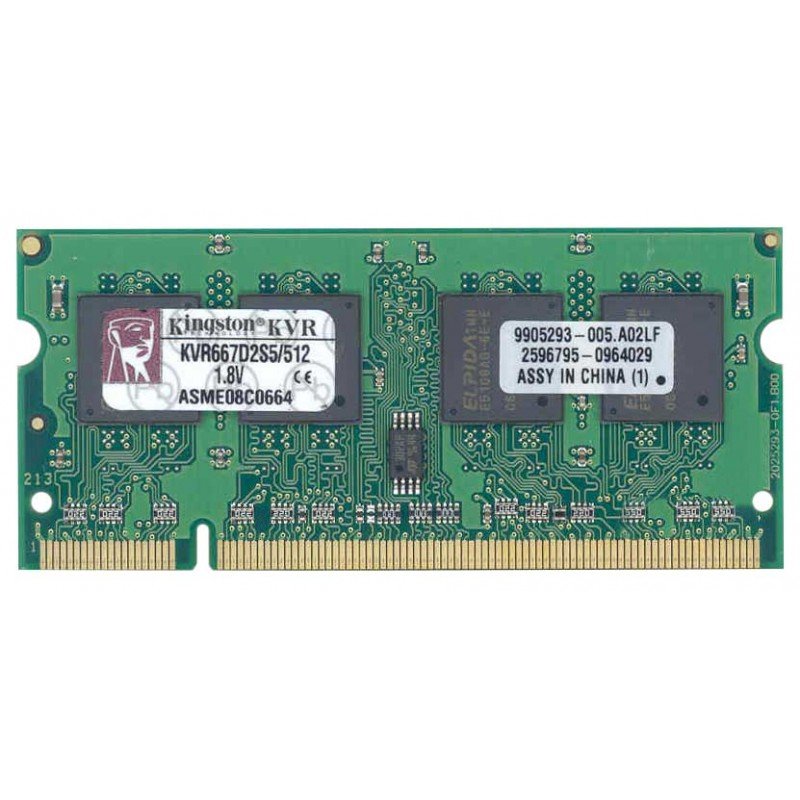 512Mb RAM DDR2 MEMORY SODIM -667Mhz- KINGSTON KVR667D2S5/512 ΜΝΗΜΗ (PC)