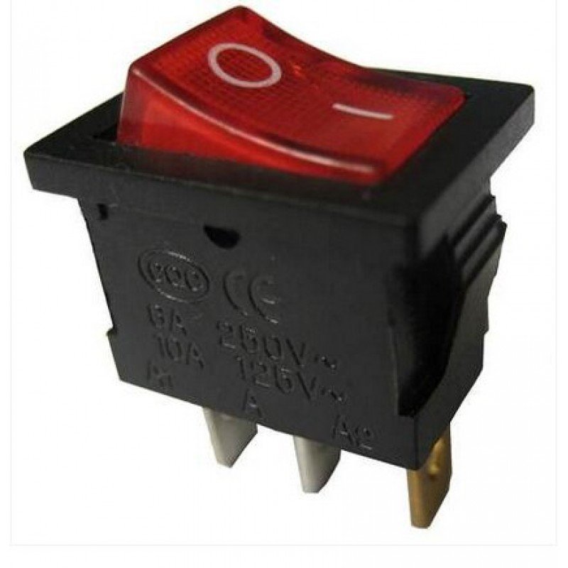 Power Switch On/Off RK2-16 3P Red Διακόπτης Τροφοδοσίας Κόκκινος