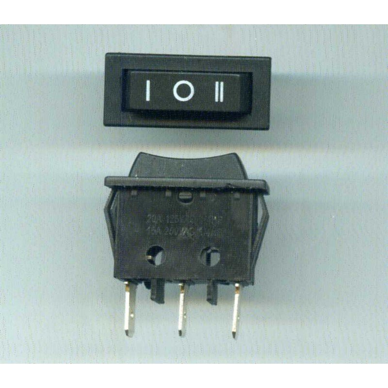 Power Switch On/Off/On 16A 3P Rocker RS-103-11C Διακόπτης Τροφοδοσίας