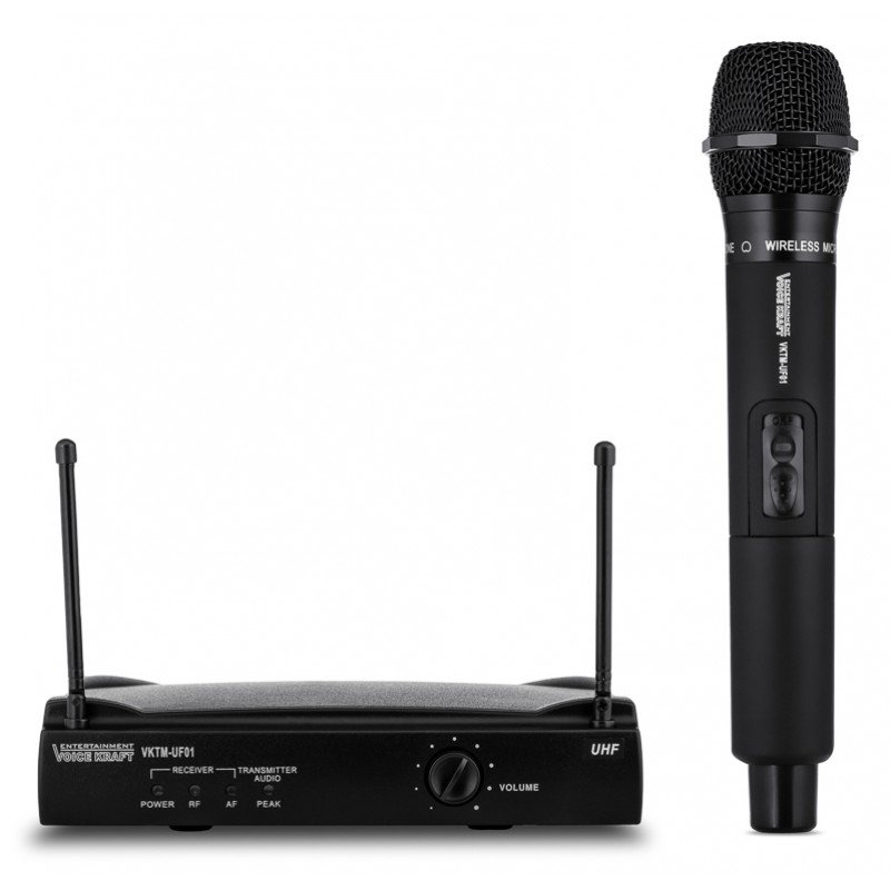 Microphone Wireless Black UHF Karaoke Voice Kraft Μικρόφωνο Ασύρματο Δυναμικό VKTM-UF01