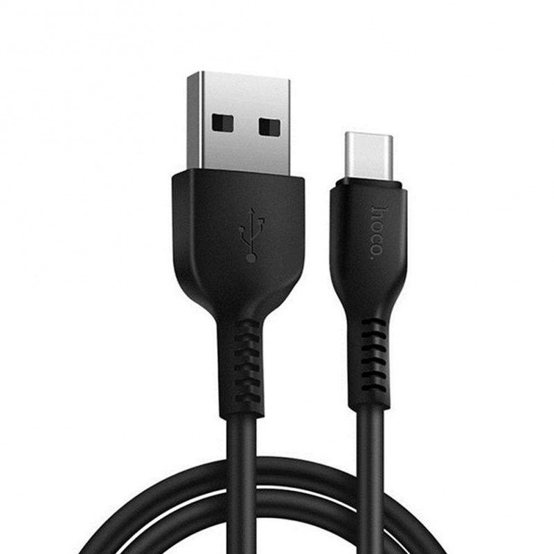 Hoco USB A 2.0 Cable Male To Type C Male Black 3m Fast Charging Καλώδιο Φόρτισης Μαύρο X20