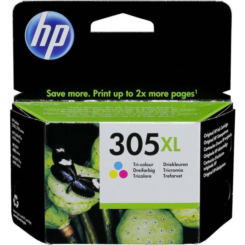 HP 305XL Colour Printer Catridge Original Αυθεντικό Μελάνι Έγχρωμο HP3M63AE