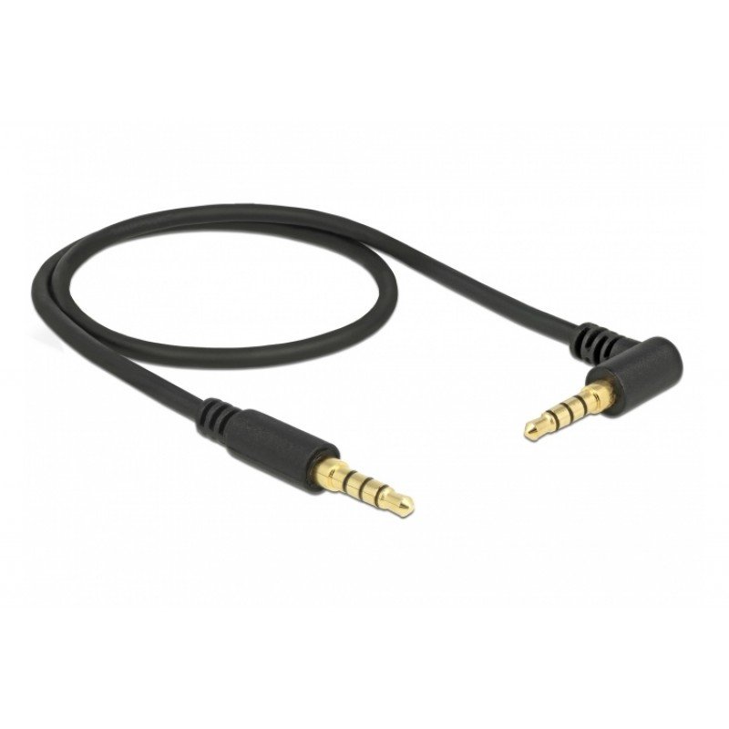 Jack 3.5 Male To Jack 3.5 Male 4pin Gold 1m Stereo Καλώδιο Ήχου Επίχρυσο Delock 85610