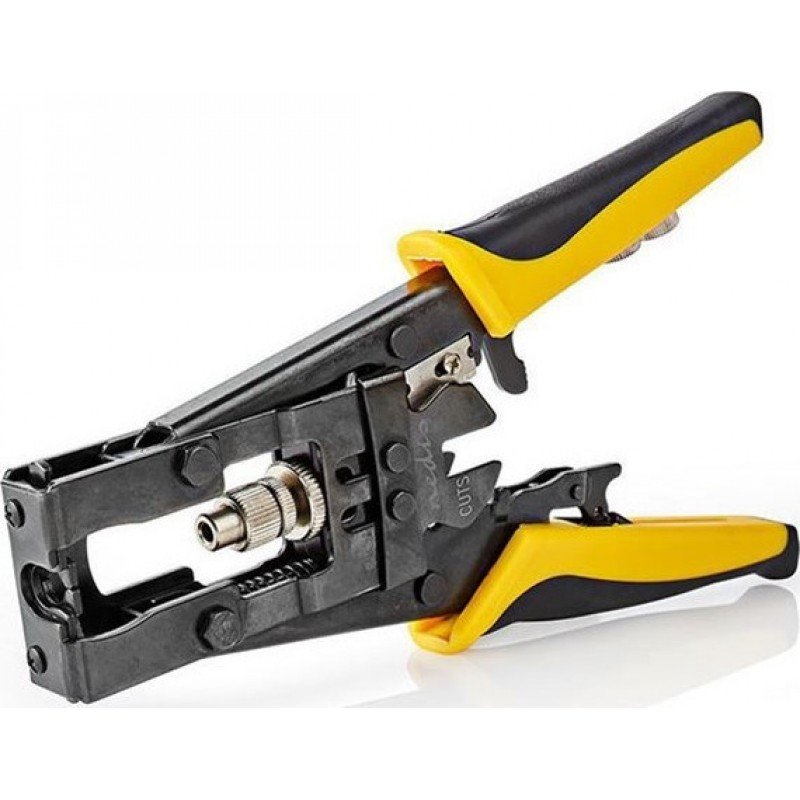 Crimping Tool Multi Modular F BNC RCA Coaxial Nedis CSGG49540YE Πένσα Μεταλλική