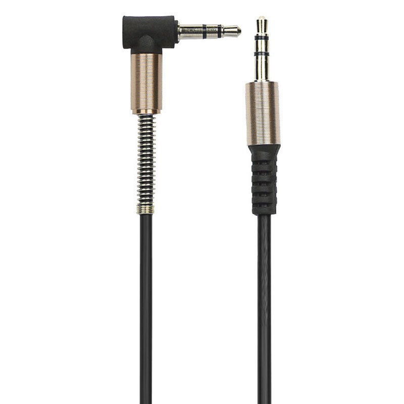 Audio Cable Jack 3.5mm Male To Male Stereo 1m Black Hoco UPA02AUX Καλώδιο Ήχου Στερεοφωνικό Μαύρο