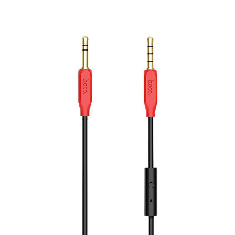 Sound Cable Jack 3.5mm Male To Audio & Microphone 1m Aux Black Hoco UPA12 Καλώδιο Ήχου